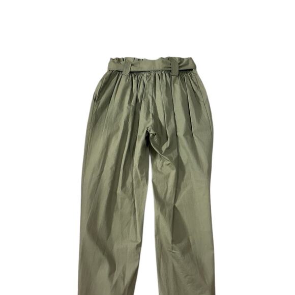 Olive Green Paperbag Waist Pants - Size S - Picture 6 of 8